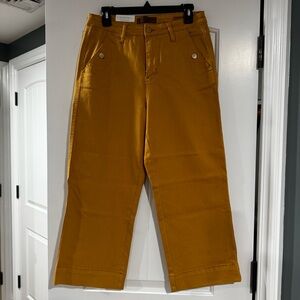 NWT Judy Blue Mustard Yellow Denim Wide Leg Jeans - Size 9 / 29
